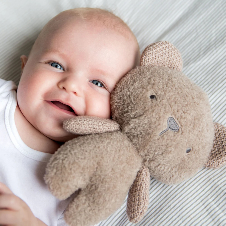 BUBBLE Knitted Plush Cuddly Toy - Beanie the Bear (0m+)