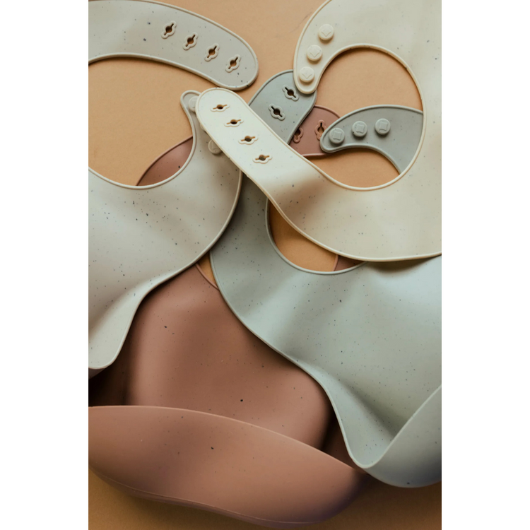 Mils and Key Silicone Speckled Bibs