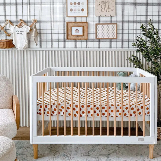 Babyhood Riya Cot - Beech & White ( Newborn to 5 years old )