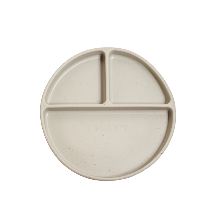 Mils and Key Speckled Divided Plate (12m+)