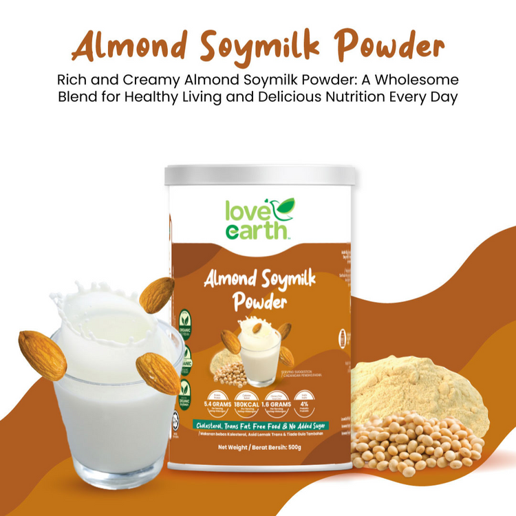 Love Earth Almond Soymilk Powder 500g