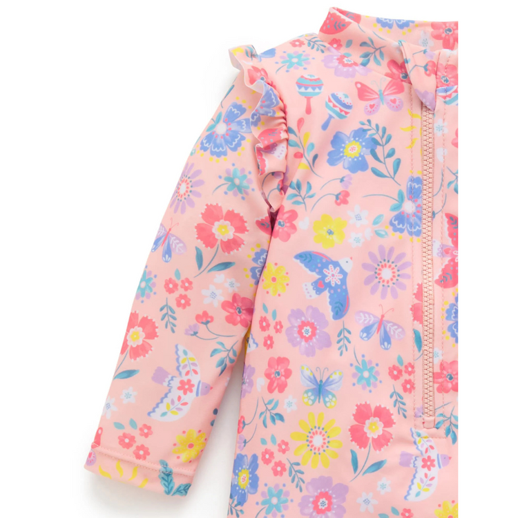 Purebaby Organic Long Sleeve Swimsuit - Pajaro Bird