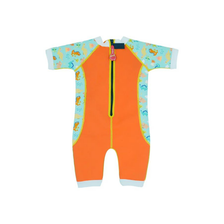 Cheekaaboo Warmiebabes Baby & Toddler Thermal Swimsuit UPF50+ Orange Dino