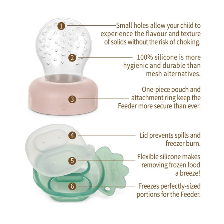 Haakaa Freeze-N-Feed Mini Combo - Silicone Feeder + Mini Tray
