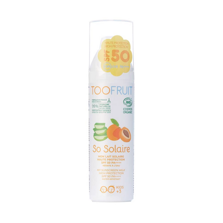 TooFruit So Solaire Sunscreen Milk High Protection SPF50 PA++++ (Aloe Vera + Apricot) 30ml/100ml