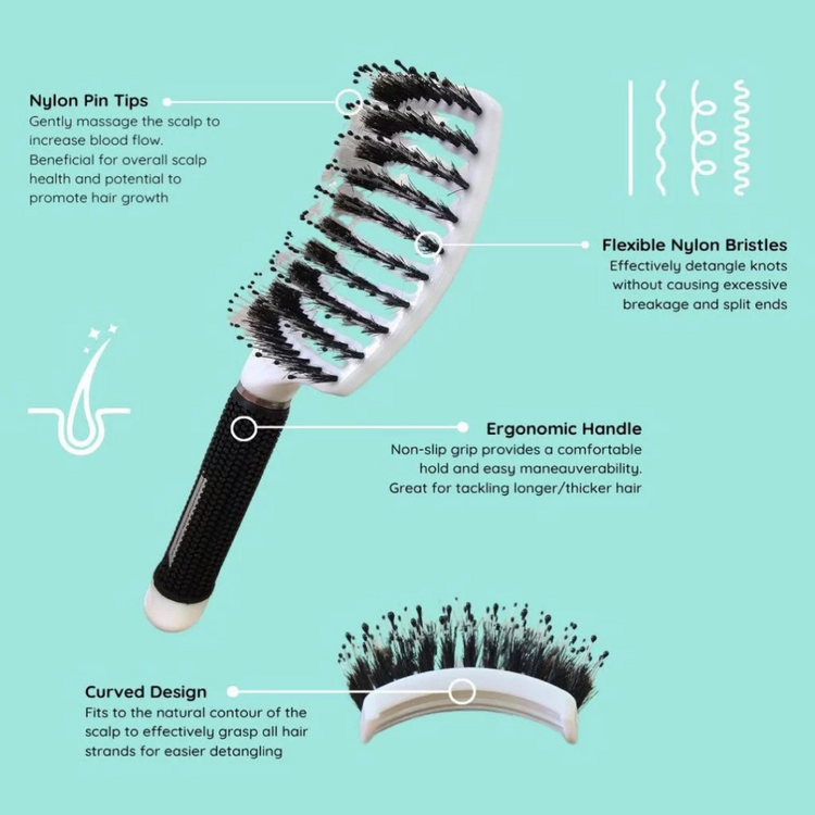 No Nasties Kids Detangler Brush, ๐ฉ๐ฒ๐ด๐ฎ๐ป-๐๐ฟ๐ถ๐ฒ๐ป๐ฑ๐น๐, Cuts Through Knots