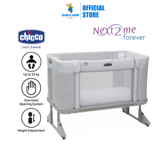 Chicco Next2Me Forever Crib (Included Mattress) Newborn Baby to 22kg