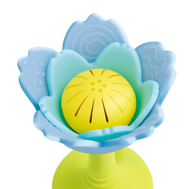 Hape 0138 Silicone Rattle & Teether Flower Blue (0m+)