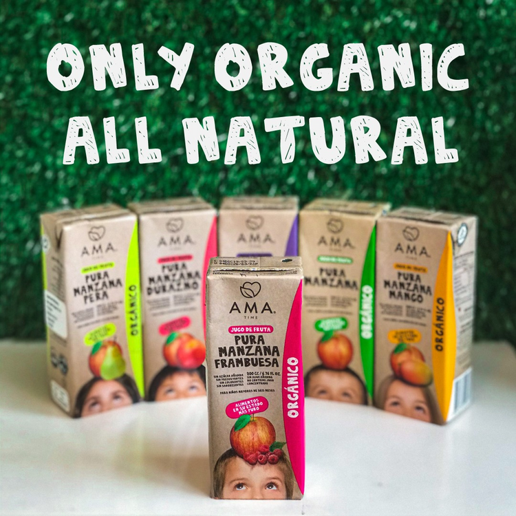 AmaTime TetraPack 100% Organic Fruit Juice 200ml - imported from Chile
