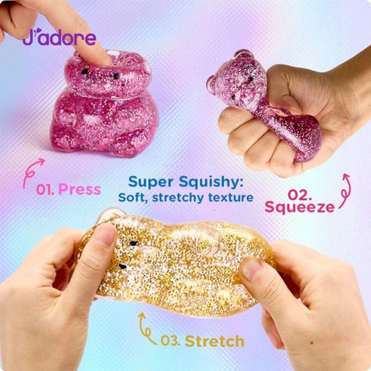 J'adore Glitter Squeezy Bear Suitable for 3+ Years