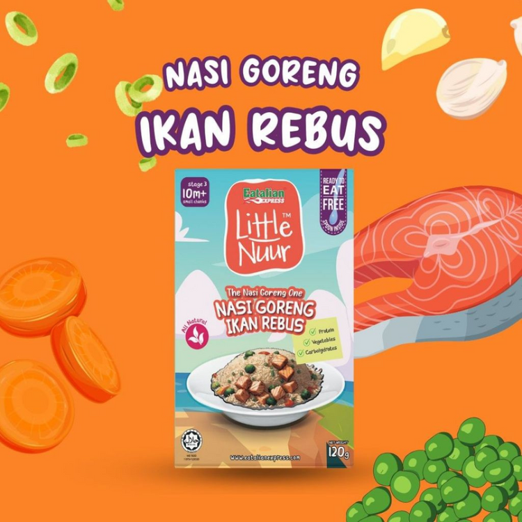 Eatalian Express Little Nuur - Nasi Goreng Ikan Rebus 120g (10M+)