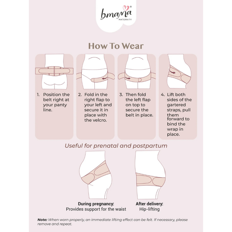 Bmama Premium Maternity Support Belt - Black