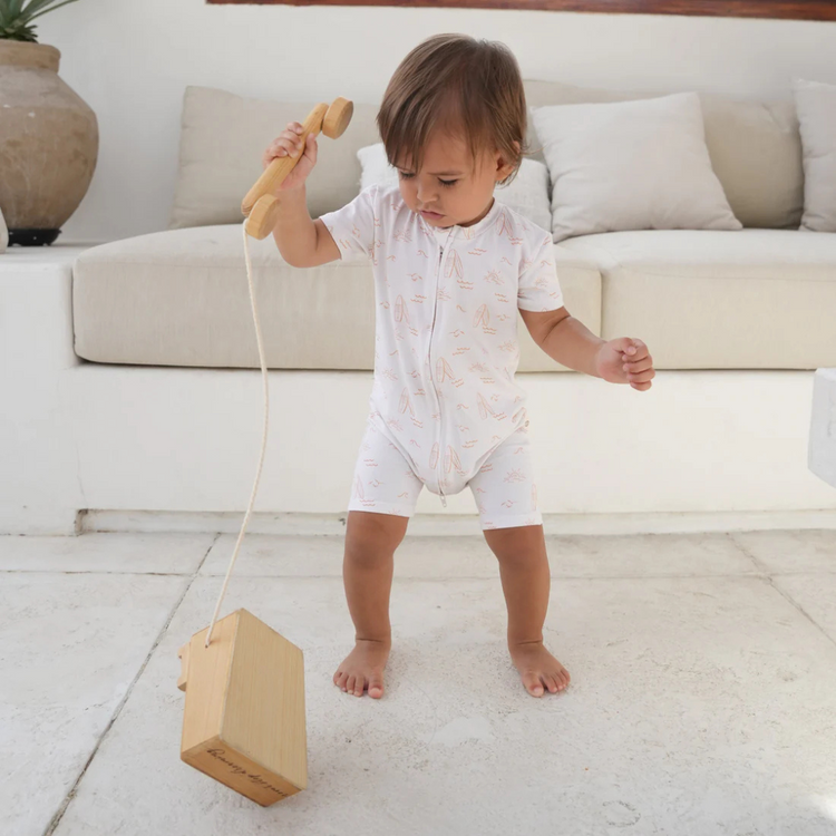 Joey & Mom Zipper Bamboo Romper