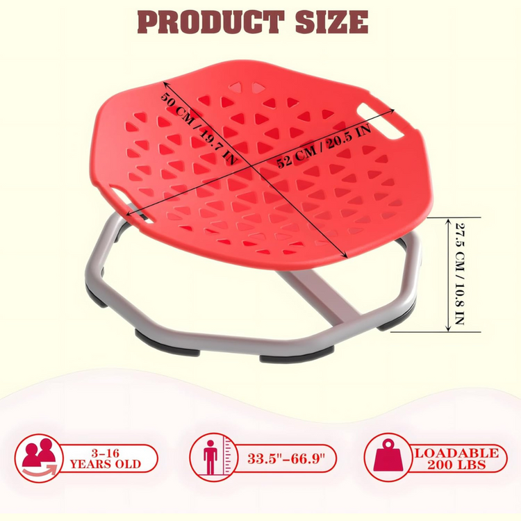 Gaabi Spinning Chair 100kg 360° Kids Swivel Seat Chairs with Armrests