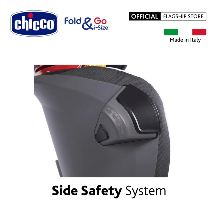Chicco Fold & Go I-Size Booster Car Seat (ECE R129) - Jet Black (3yrs up to 12yrs of age)