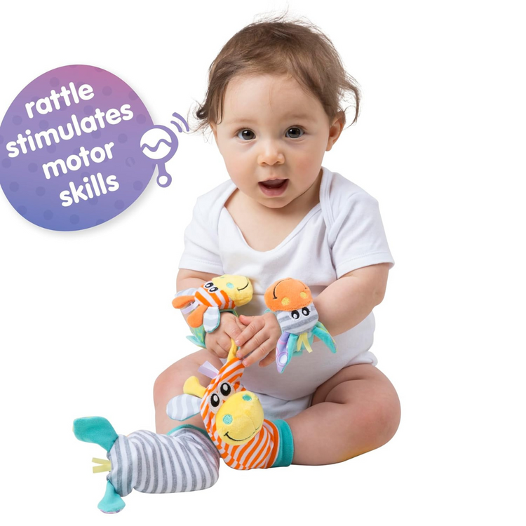 Playgro 0188406 Jungle Wrist Rattle & Foot Finder (0m+)