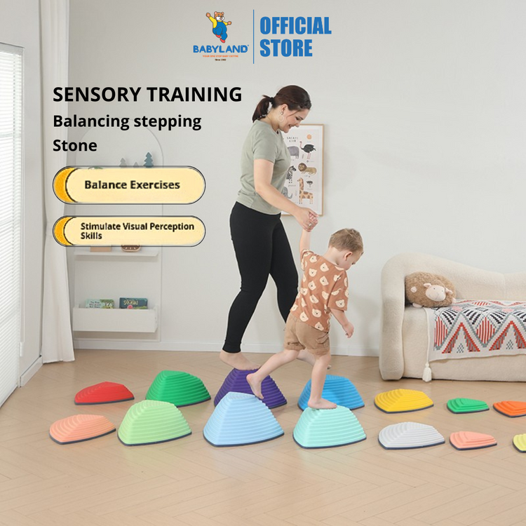Gaabi Triangular Stepping Stone (9pcs) for Balance with Non-Slip Bottom - Exercise Coordination and Stability