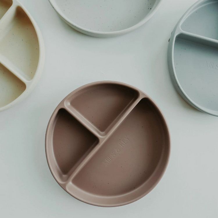 Mils and Key Speckled Divided Plate (12m+)