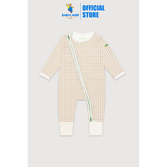 Hamako Tencel Micromodal Jippa Suit - Creme Gigham