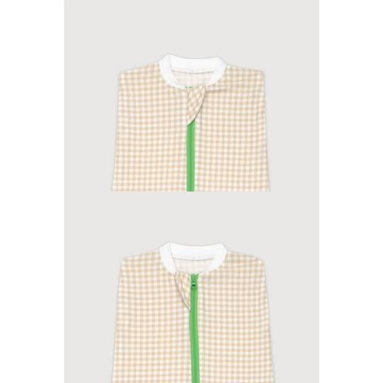 Hamako Tencel Micromodal Simple Swaddle - Creme Gigham