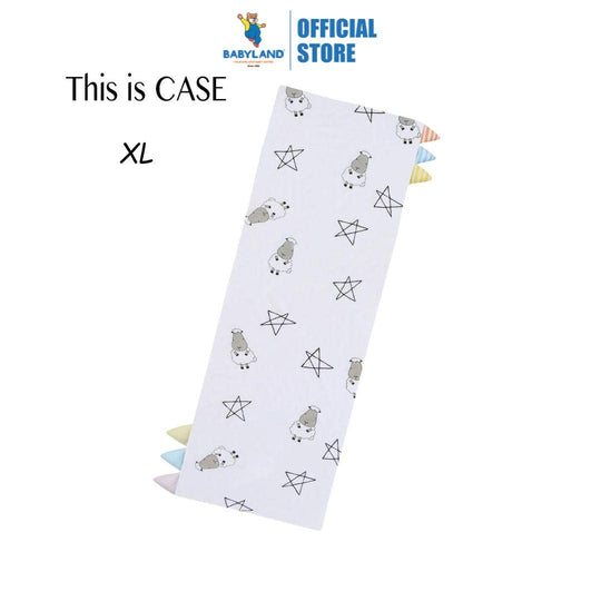 Baa Baa Sheepz Bed-Time Buddy Case Big Star & Sheepz White with Color & Stripe tag- XL