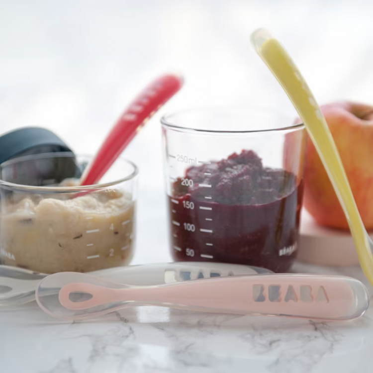 Beaba 1st Age Silicone Spoon Travel Twin Set (with Case)(4m+)