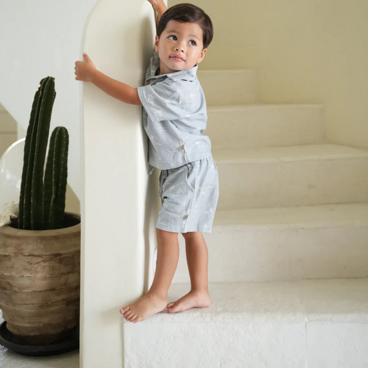 Joey & Mom Boys’ Linen Wear Set