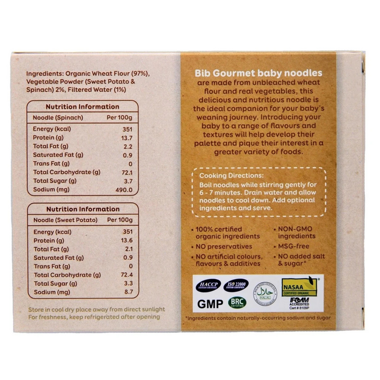 Bib Gourmet Organic Baby Noodles (240g) 7M+