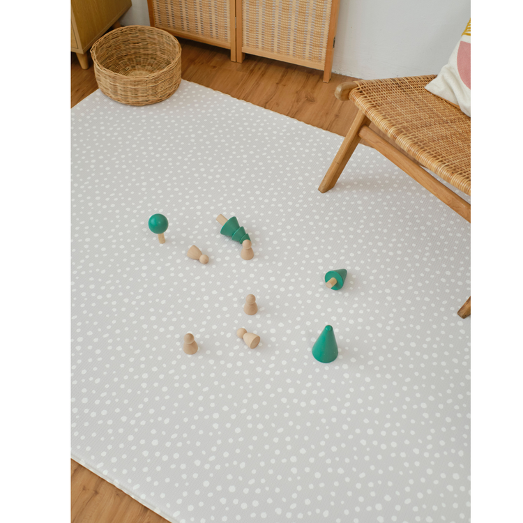Gingerbuds Speckled Play Mat Large - Ash Grey (200 × 140 × 1.5 cm)