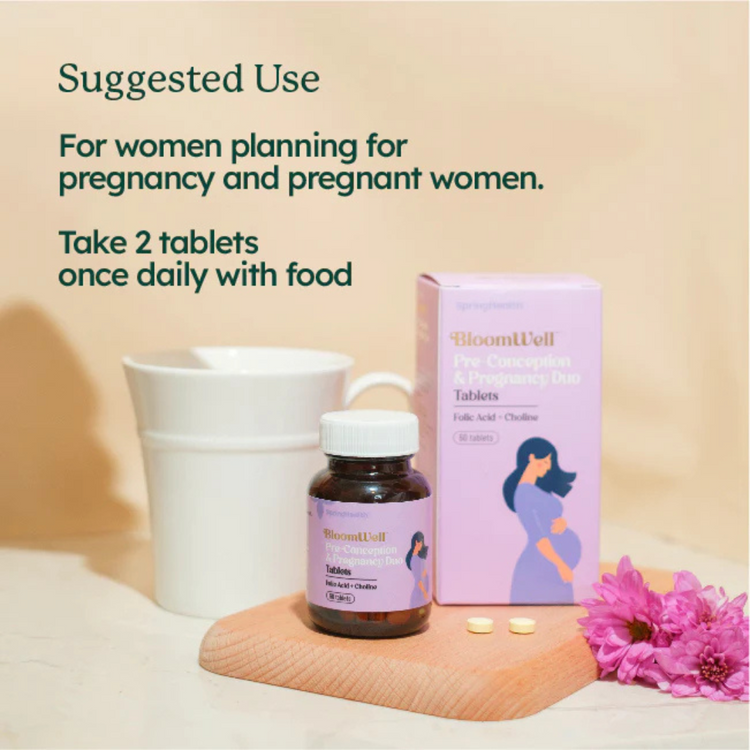BloomWell Pre-Conception & Pregnancy Duo Tablets (60's)