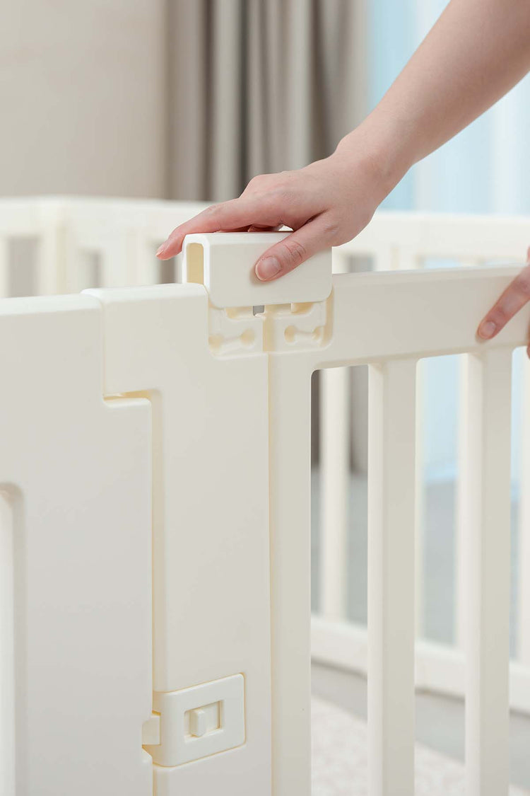 GingerBubs Playpen Pearl White (2.06 m x 1.47 m)
