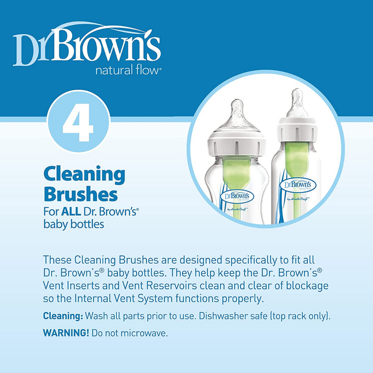 Dr Brown's Natural Flow Deep Cleaning Brushes (4pcs)