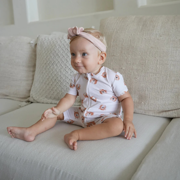 Joey & Mom Zipper Bamboo Romper