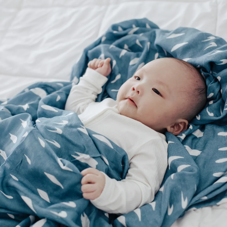 Mils and Key Swaddle - Bamboo + Cotton Swaddle (120cm x 120 cm)