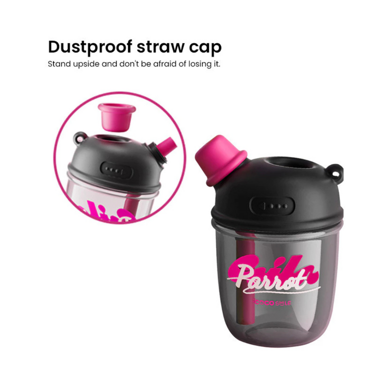 Cocosmile 8318 Dudu Straw Portable Tritan Cup 530ML - Black