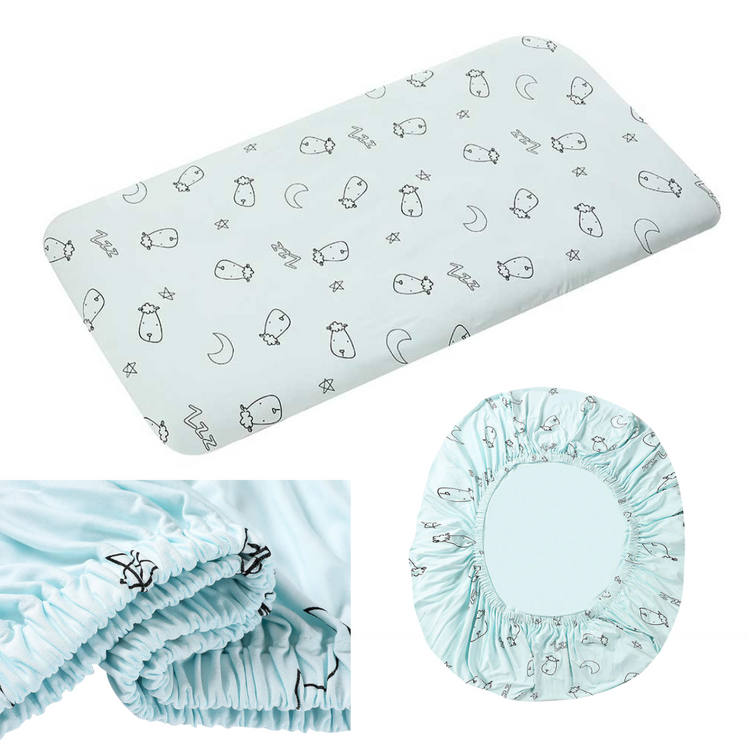 Baa Baa Sheepz Bamboo Mattress Sheet - Fits 60x120cm, 70x140cm and 70x130cm mattresses