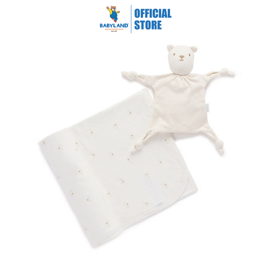 Purebaby Organic Vanilla Bear Bunny Rug & Snookie Pack