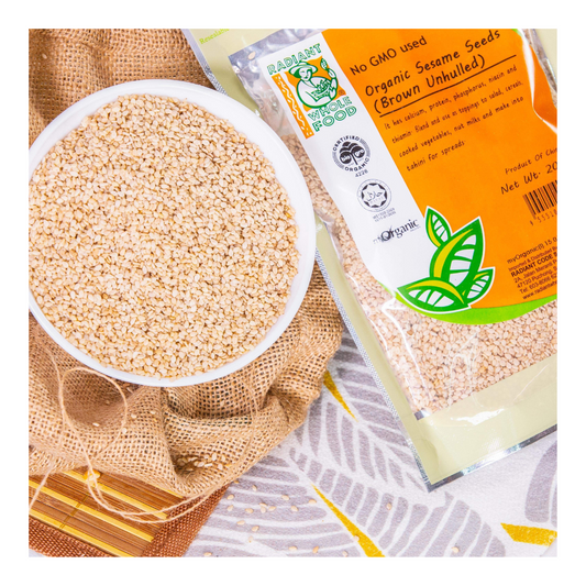 Radiant Organic Sesame Brown (Raw, Unhulled) (200g)
