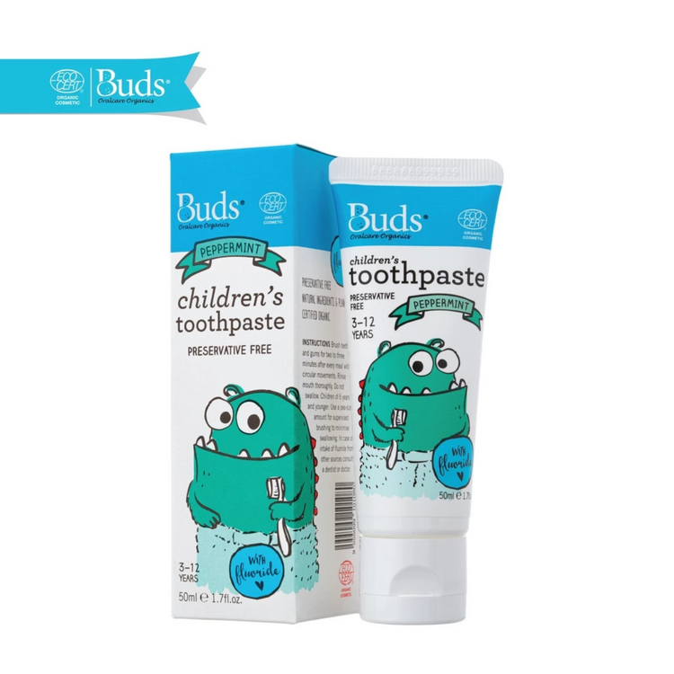 Buds Children's Toothpaste With Fluoride 50ml (3-12yrs)