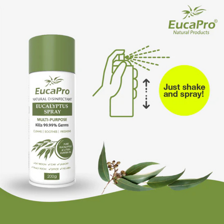 EucaPro Natural Eucalyptus Disinfectant Spray Value Pack (200g+100g)