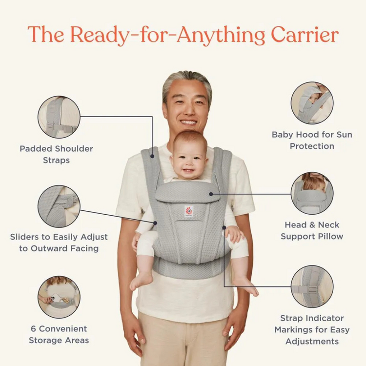 Ergobaby Omni Deluxe All-in-One Mesh Baby Carrier - Newborn to Toddler (0-4 years)