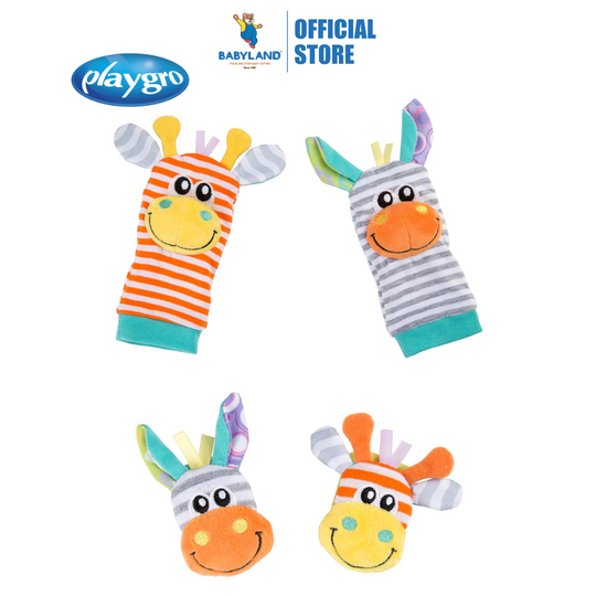 Playgro 0188406 Jungle Wrist Rattle & Foot Finder (0m+)