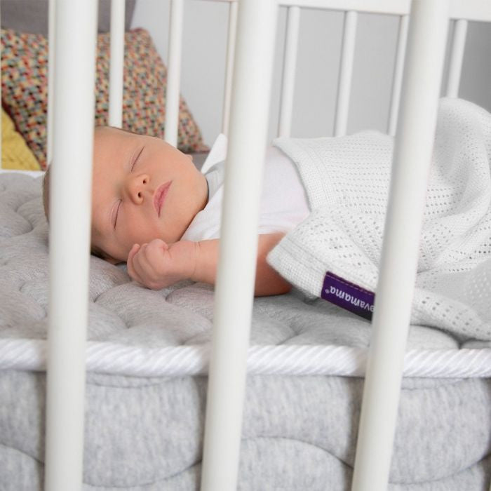 Clevamama Cellular Cot Bed Blanket - White