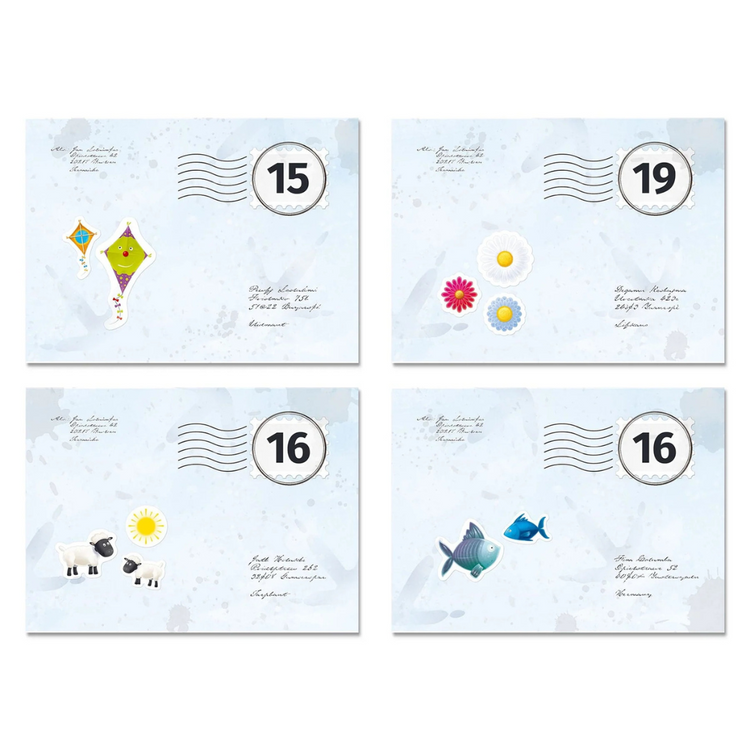 Haba Pio's Pigeon Post Game (5-99Yrs) | A Mathematical Post Card and Mail Family Game
