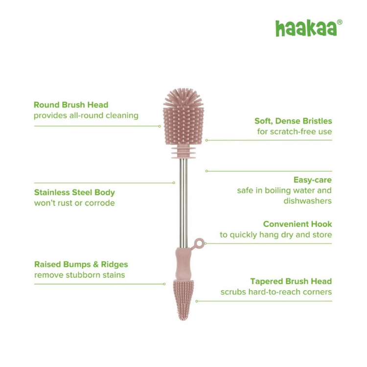 Haakaa Double-Ended Silicone Cleaning Brush