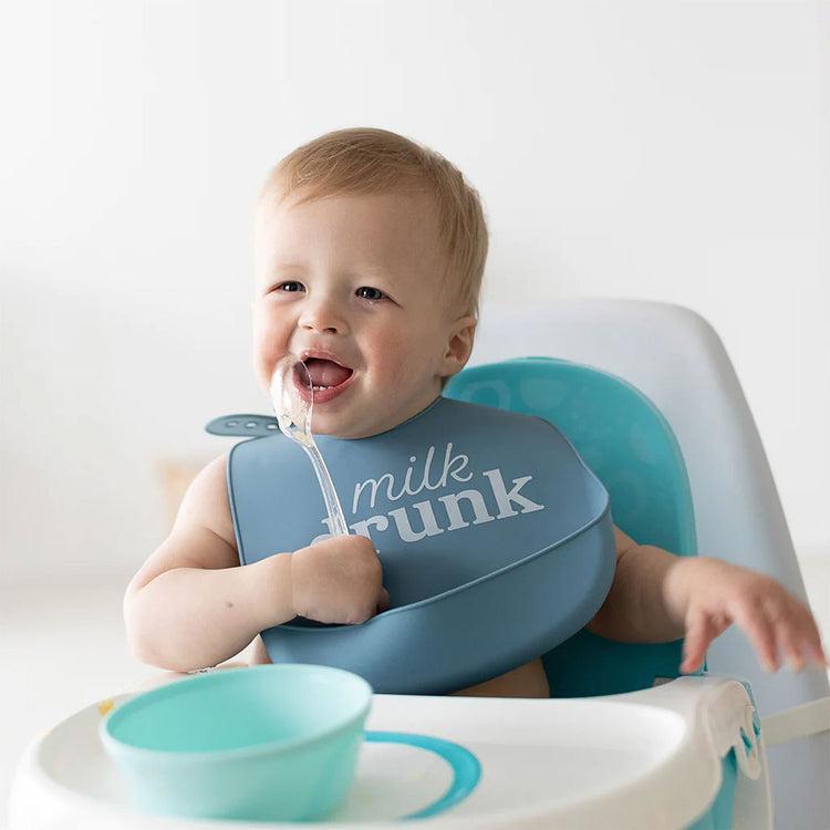 Pearhead Silicone Bib 2 Pcs - Milk Drunk (6m+)