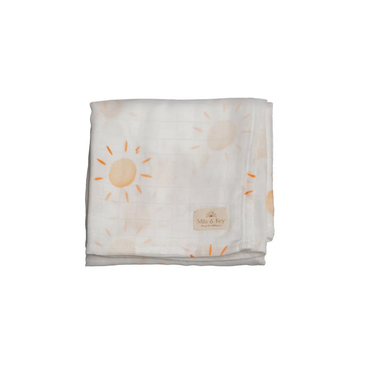 Mils and Key Swaddle - Bamboo + Cotton Swaddle (120cm x 120 cm)