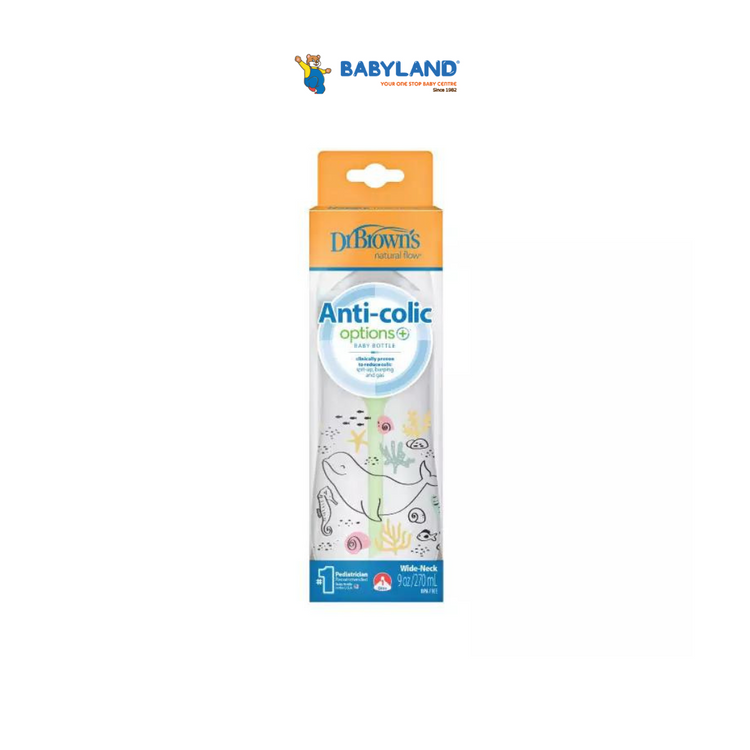 Dr Brown's Options+ PP Wide-Neck Bottle With Level 1 Teat (270mL)(1-Pack)