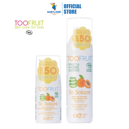 TooFruit So Solaire Sunscreen Milk High Protection SPF50 PA++++ (Aloe Vera + Apricot) 30ml/100ml