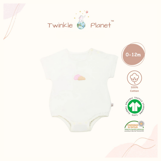 Twinkle Planet Organic Short Sleeve Bodysuit - Cotton Candy